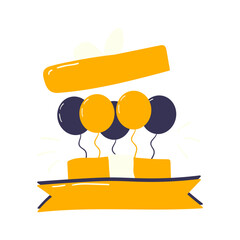 Handdraw New Year Party Badge