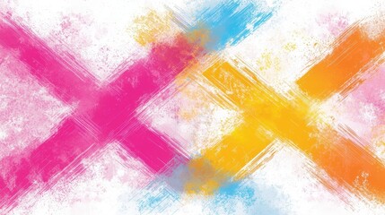 Obraz premium Vibrant Retro Risograph Pattern on Textured Paper with Bright Ink Overlays