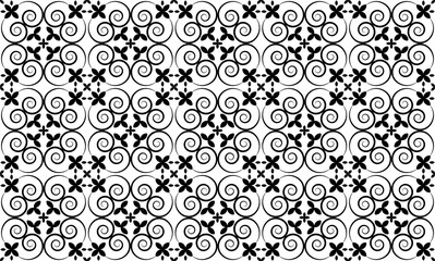 Hmong ethnic pattern. Seamless geometric vector pattern with green and red triangles and graphic flowers. Use in clothing design