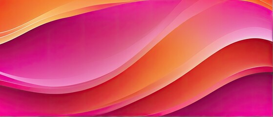 Abstract Background with Pink and Orange Waves