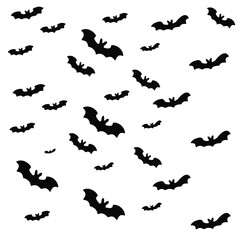 flying bats silhouette scary for halloween
