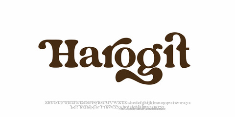 Elegant Serif Bold alphabet letters font logo. Typography luxury classic lettering  fonts decorative wedding vintage retro logos. gelato font. Uppercase and Lowercase,Variation.
vector illustration