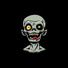 Funny Horror Cartoon Ghost Character with Dark, Minimalistic Line Art – Perfect for Halloween T-shirt Designs and Black & Horror Art Posters in 8K Resolution