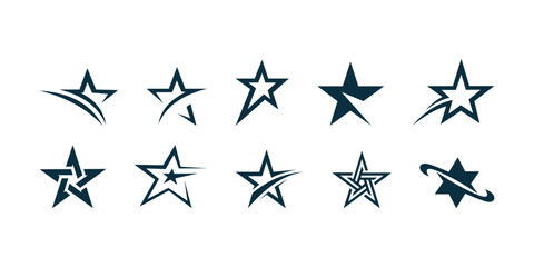 vector star logo premium template bundle