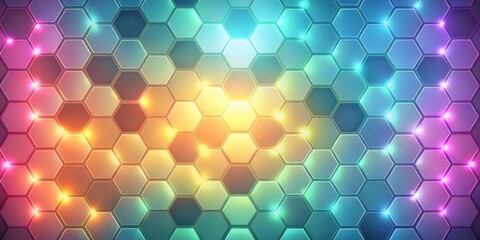 Hexagonal gradient background with soft glowing lights perfect for modern designs