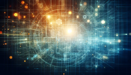 Obraz premium Structured Harmony: Geometric Grid Design 