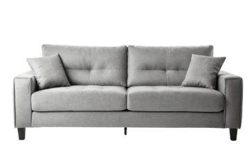 A Grey Sofa, Modern Sofa, isolated, transparent background, no background. PNG.