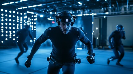 Motion Capture Studio Actors in Action.