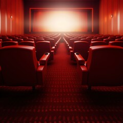 Fototapeta premium Auditorium cinema chair seat.