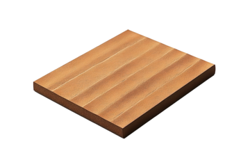 Illustration of a slanted brown linoleum tile shown in isometric view, placed on a pristine white backdrop
