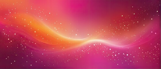 Obraz premium Abstract Pink and Orange Background with White Stars