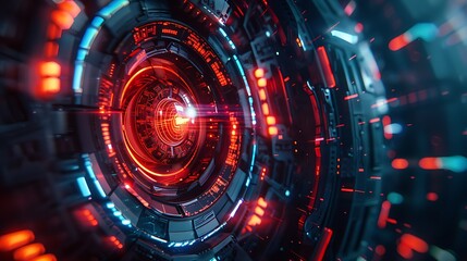 Fototapeta premium A futuristic font collection featuring sci-fi typography, with bold, angular shapes and a sleek, modern aesthetic. The fonts are displayed on a dark background, perfect for use in futuristic 