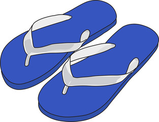 blue flip flops minimal