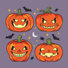 Pumpkin halloween, horror face pumpkin