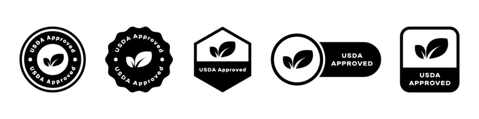USDA Approved - vector signs for product package labeling.