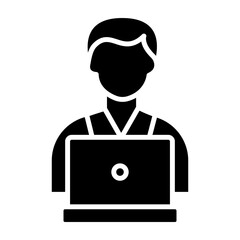 Freelancer Glyph Icon Design