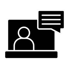Online Communication Glyph Icon Design