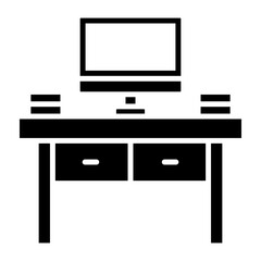 Workplace Glyph Icon Design
