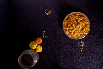 Indian Traditional home made Corn CHIVDA MAKKA CHIVDA NAMKEEN with dryfruits