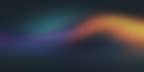 A curved arc of light with a gradient blending from neon orange to violet, noise texture effect