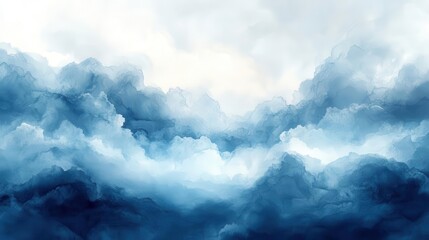 dreamy watercolor wash background soft blues and greys blend seamlessly delicate ethereal quality perfect for overlay or backdrop
