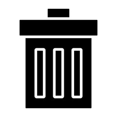 Trash Glyph Icon Design