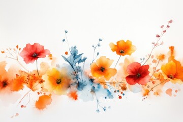 Vibrant Floral Watercolor Art for Dynamic Scenes