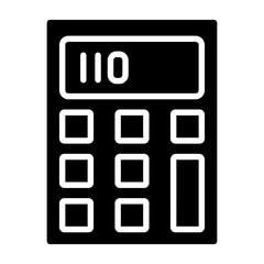 Calculator Glyph Icon Design