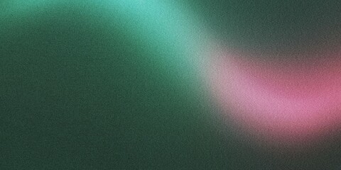 A curved arc of light with a gradient blending from neon pink to mint green, noise texture effect