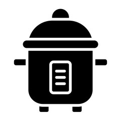 Rice Cooker Glyph Icon Design