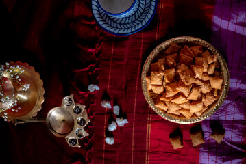 Indian Traditional Sweet Shankarpali made with wheat