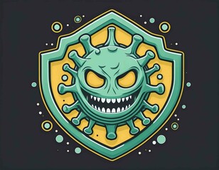 Virus logo vector illustration