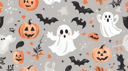 Seamless pattern halloween concept