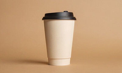 coffee cup isolated on black