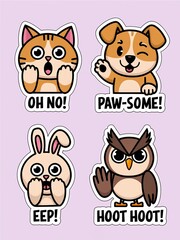Naklejka premium cute and funny stickers for kids and schools
