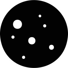 Simple vector icon moon phase full moon