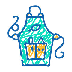 apron clothing doodle icon sketch vector. apron clothing sign. isolated symbol illustration