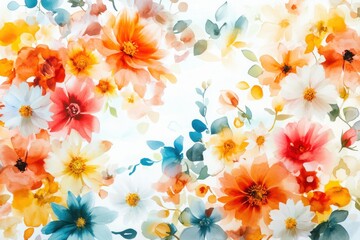 Obraz premium Soft Floral Watercolor Art with Gentle Blending Technique