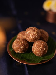 Indian sweet peanut laddoo with dry fruits 