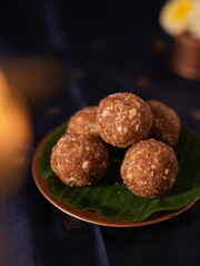 Indian sweet peanut laddoo with dry fruits