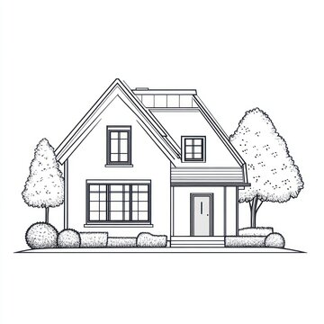recommend clip art: House drawing illustration building.
