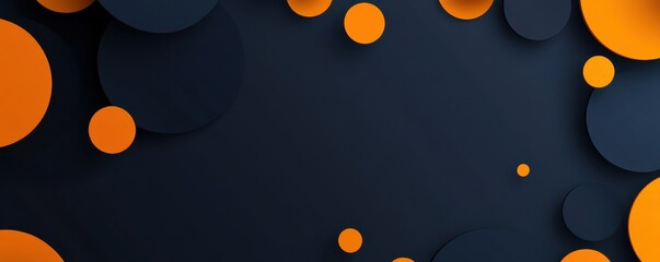 Modern phone wallpaper with dark blue and orange abstract circular patterns creating a visually striking design
