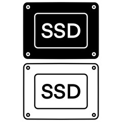 ssd icon vector illustration, isolated on white