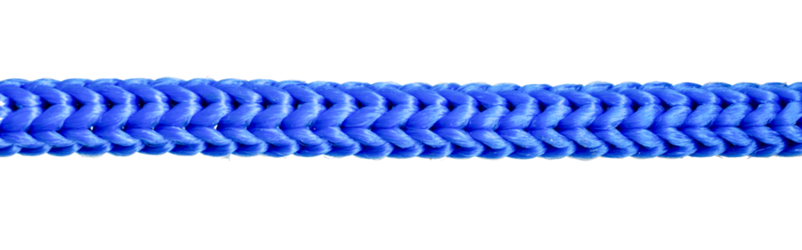 blue plastic rope isolated on white