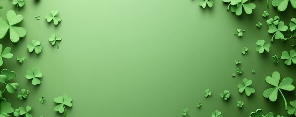 Vibrant St. Patrick's Day shamrock-themed phone wallpaper with lush green clovers for festive celebration