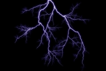 Thunder Stock Image In Black Background