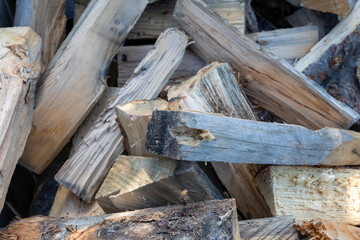 Wood pile for a autumn fire pit