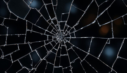 Abstract black glass background texture.  AI Generated.