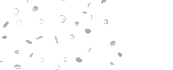 Glittering Triumph: Mind-Blowing 3D Illustration of silver  Confetti Celebration