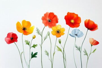 Fototapeta premium Vibrant Watercolor Floral Artwork